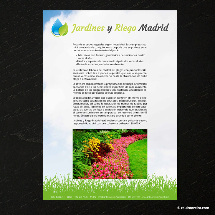 Hoja informativa, diseño publicitario en Madrid con precios 2