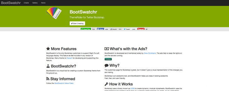 recursos gratis para Bootstrap - Bootswatchr