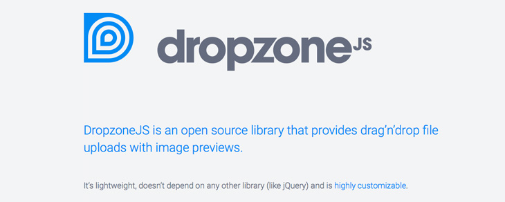 recursos gratis para Bootstrap - DropzoneJS