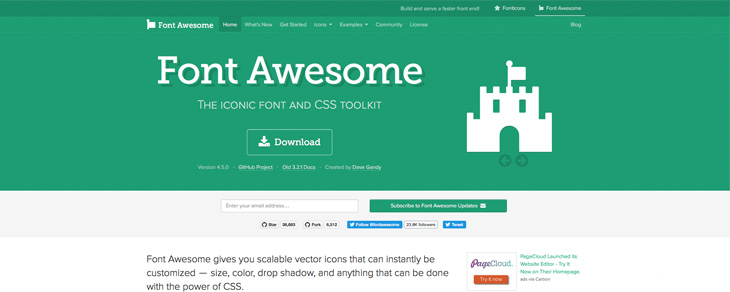 recursos gratis para Bootstrap - Font Awesome