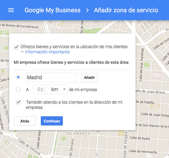 Alta en Google My Business