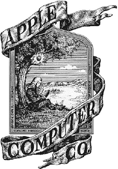 Diseño de logo. Primer diseño de logotipo de Apple.